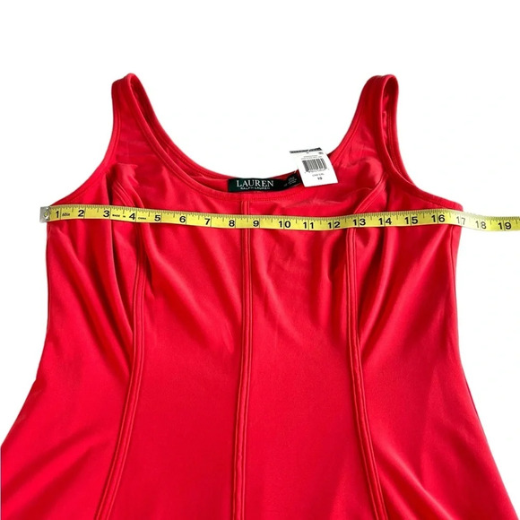 Lauren Ralph Lauren Stretch Skater Style Ponte Dress Sz 10 Crazy Coral NWT - Picture 6 of 7